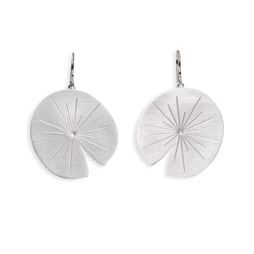 Large Lilly Pad Earrings