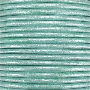 Leather Cord - 1.5mm - light turquoise metallic