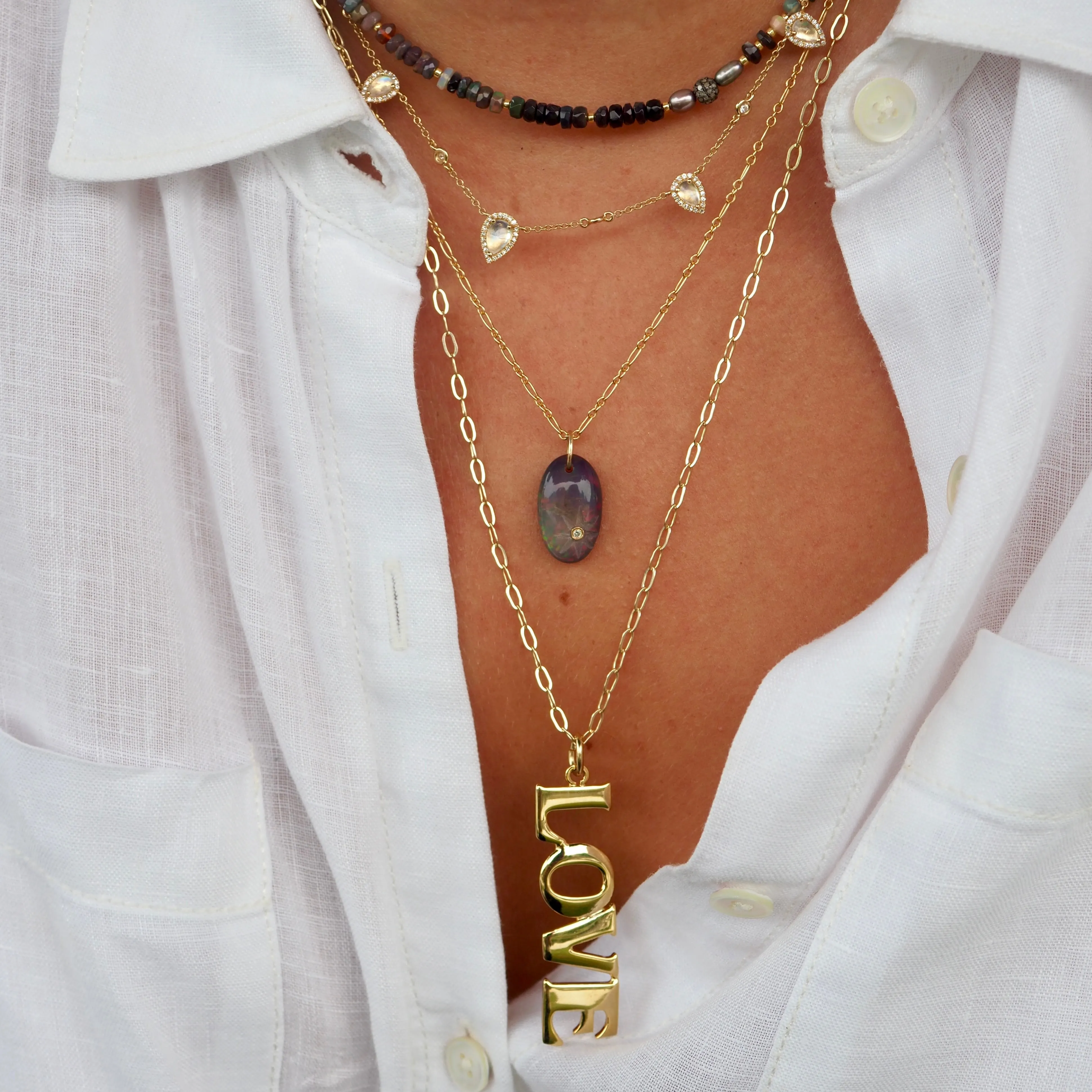 LERA LOVE DROP NECKLACE