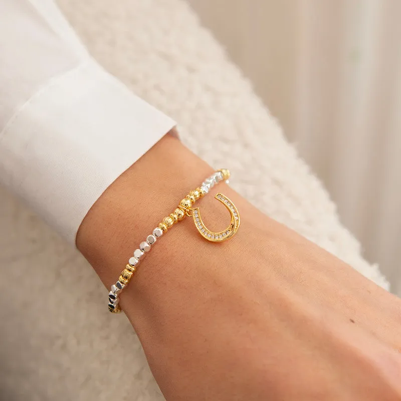 Life Charms Bracelet Gold Horseshoe