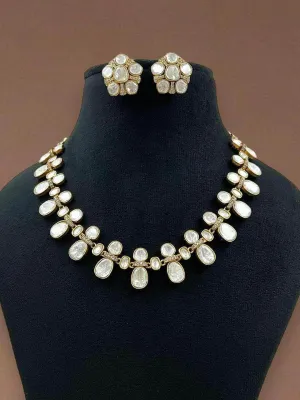 Long Kundan Pearl Necklace Set