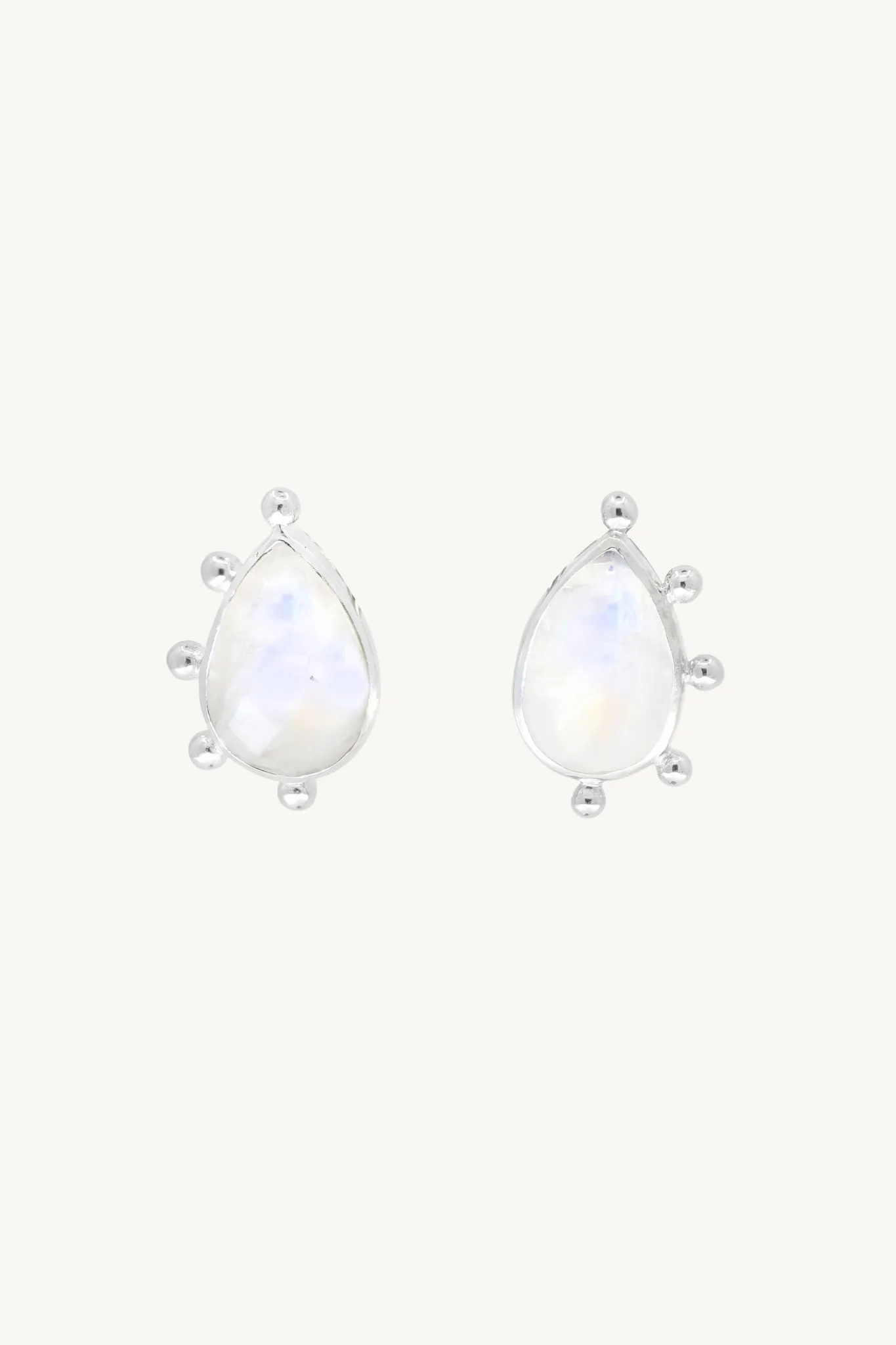 Margot Moonstone Silver Studs