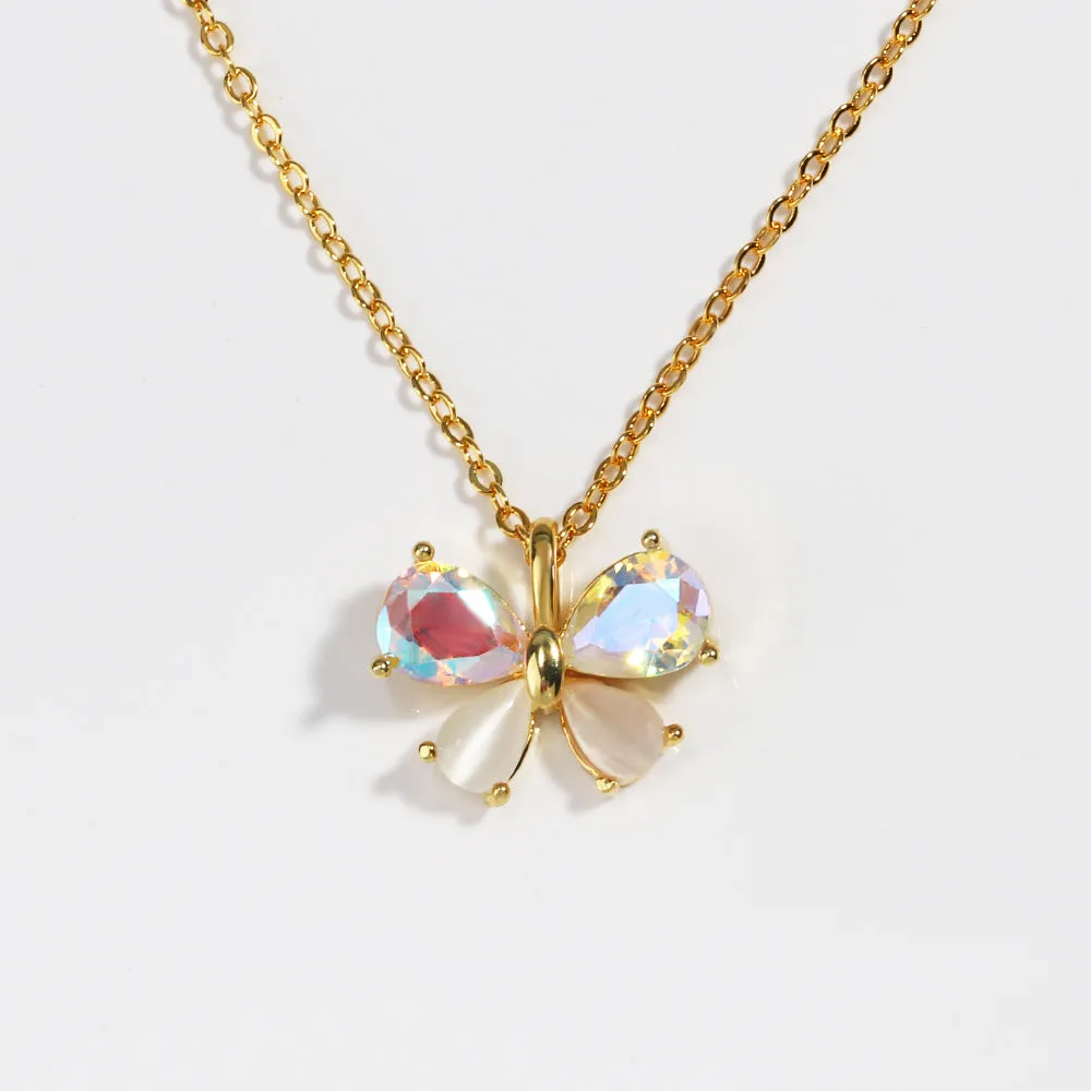 Moderate Luxury Butterfly Copper Electroplating Necklaces