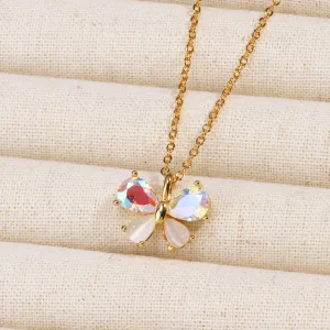 Moderate Luxury Butterfly Copper Electroplating Necklaces