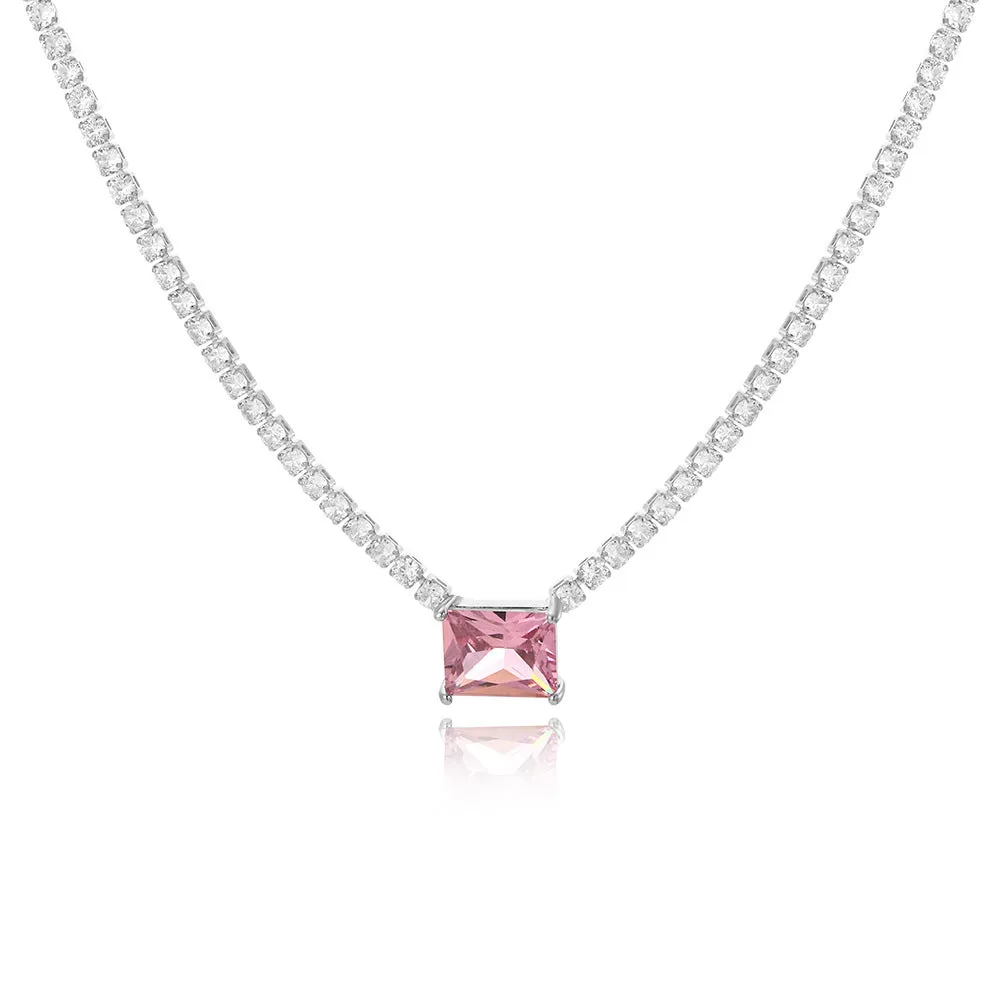 Moderate Luxury Heart Droplet Droplet Zircon Electroplating Necklaces