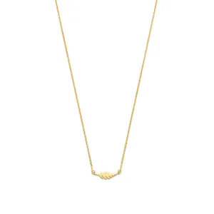 Monceau Giselle 14 karat gold necklace with feather