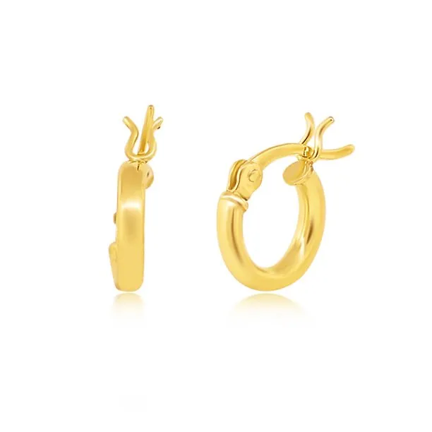 Monica Hoop Earrings - Sterling Silver with 18k Gold Plating