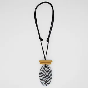 Mustard Suky Zebra Pendant