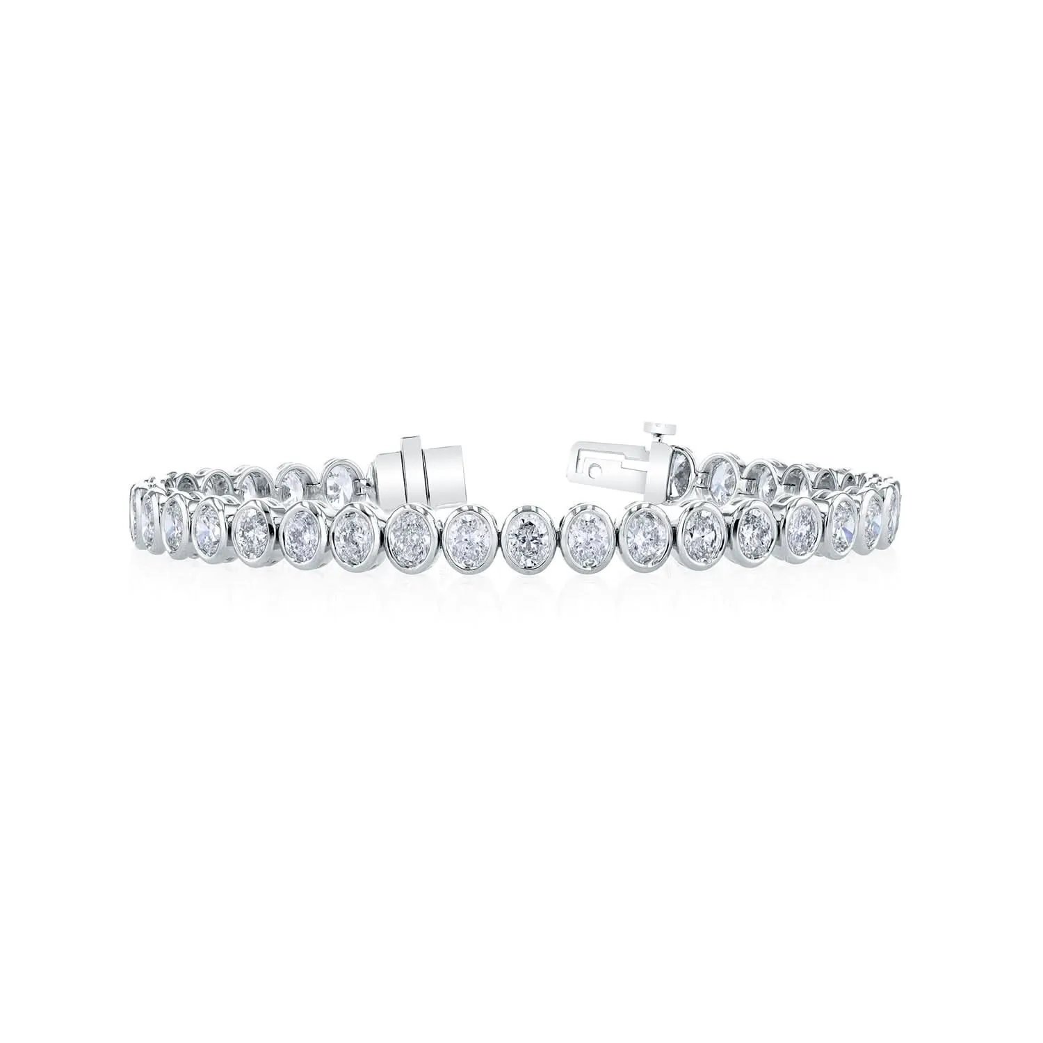 Oval-Cut Bezel Tennis Bracelet