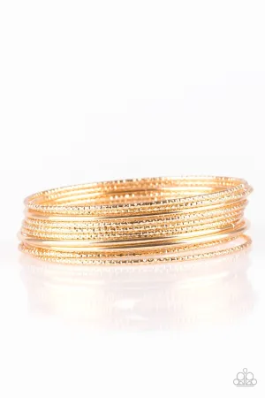 Paparazzi Bracelet ~ Bangle Babe - Gold