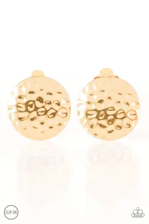 Paparazzi Earring ~ Hold The SHINE - Gold