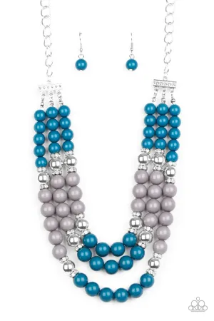 Paparazzi Necklace ~ BEAD Your Own Drum - Blue