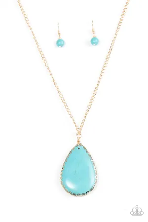 Paparazzi Necklace ~ Stone Magnificence - Blue