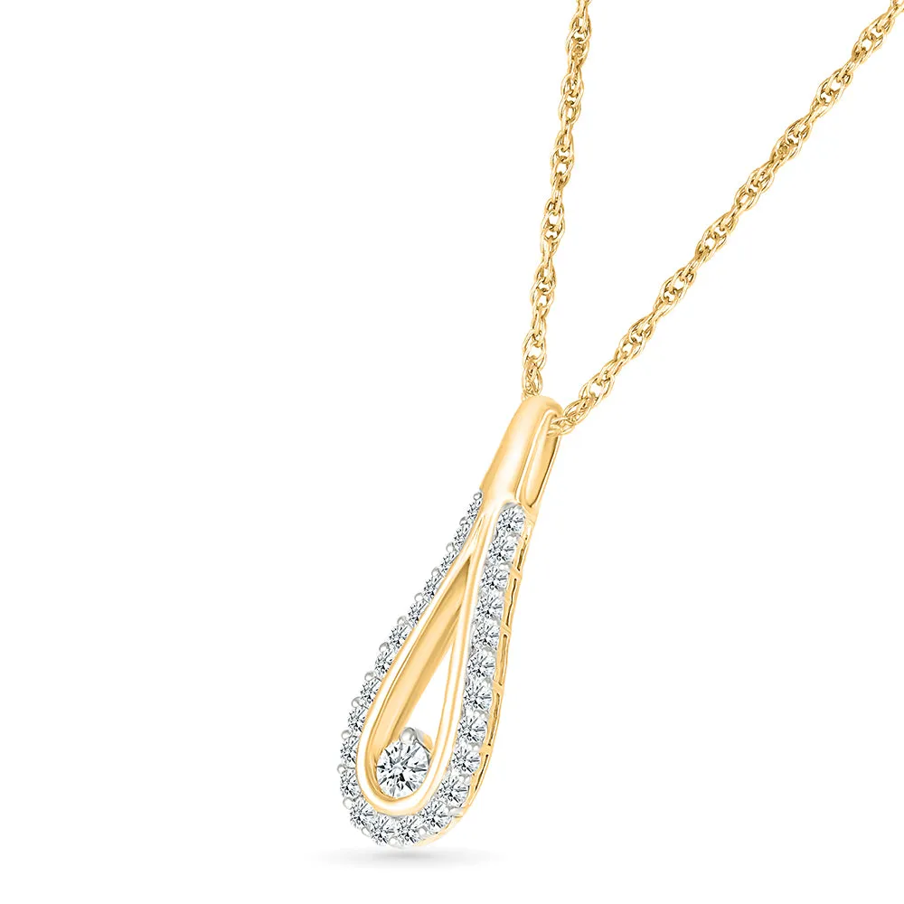 Rain Drop  Diamond Pendant