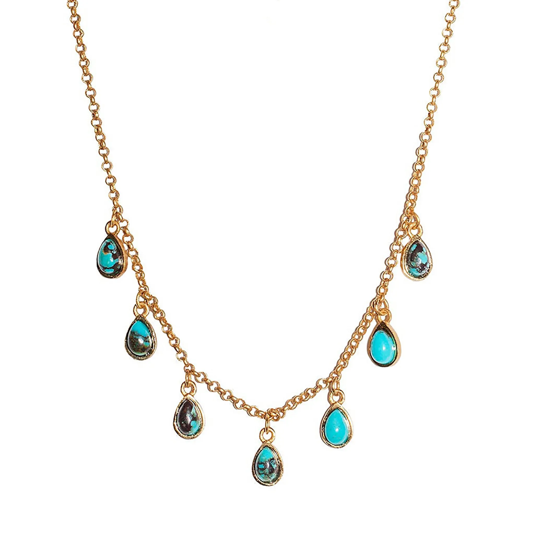 Rise & Shine Collar Necklace - Turquoise