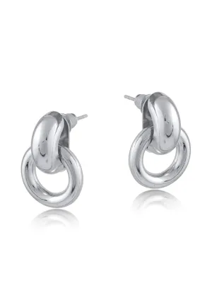 Salema Round Earrings in Silver