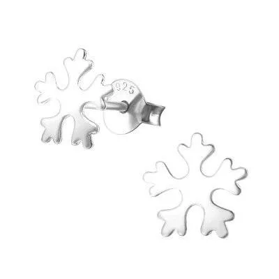 Silver Snowflake Earrings - Stunning Winter Jewelry