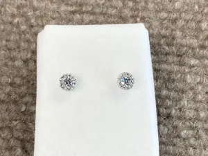 Silver Swarovski  Zirconium Earrings