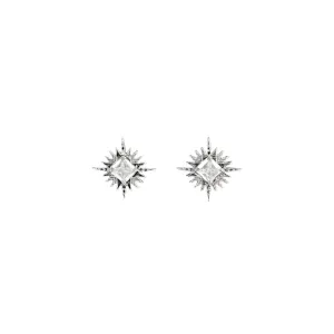 Starburst Studs - Platinum