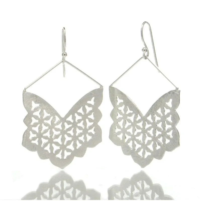 Sterling Silver Butterfly Cut-Out Earrings