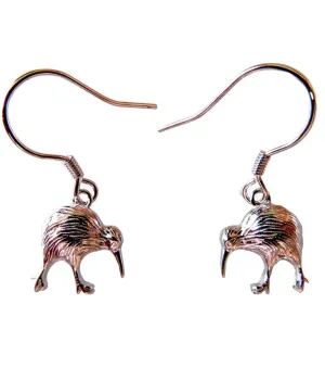 Sterling Silver Kiwi Drop Earrings