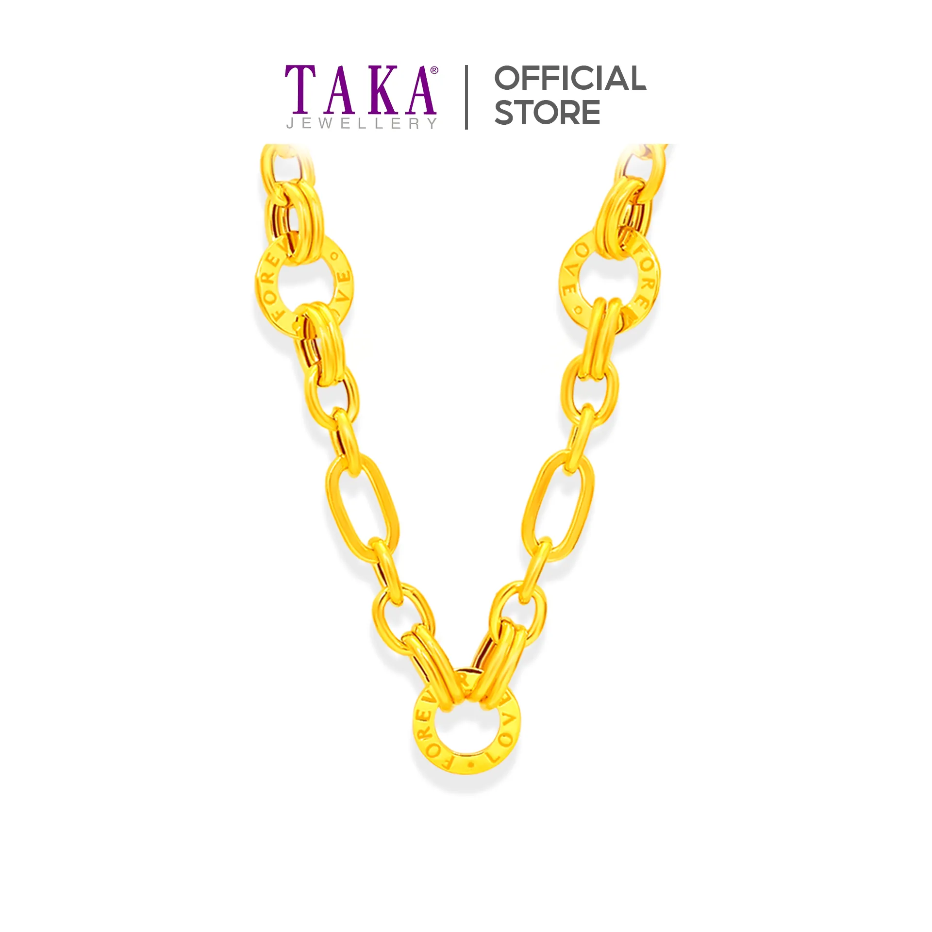 TAKA Jewellery 916 Gold Long Necklace