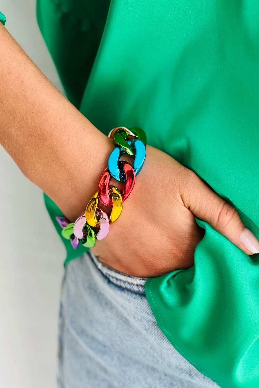 The MET CHAIN Bracelet - Metallic Rainbow