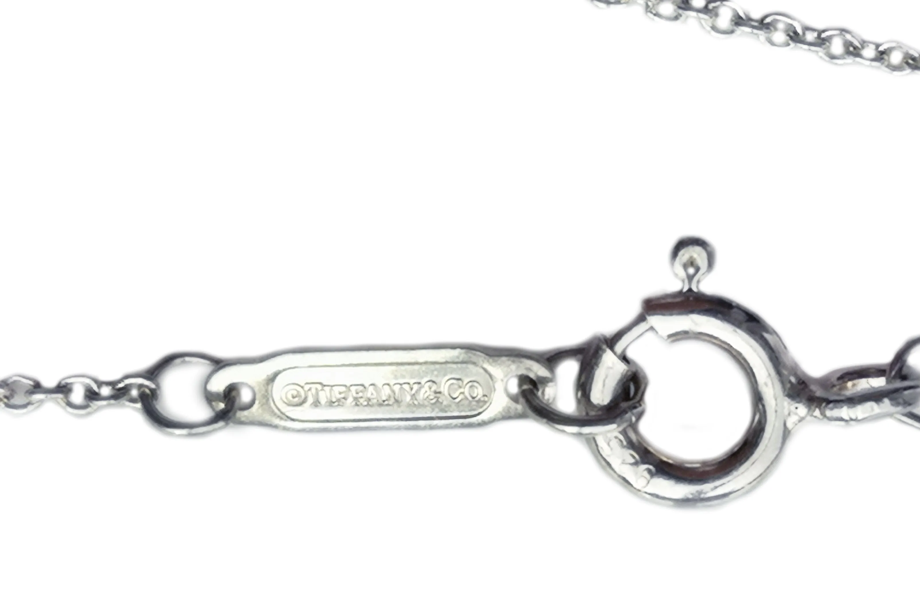 Tiffany & Co. Fleur de Lis Diamond Key Pendant, 18 inch chain