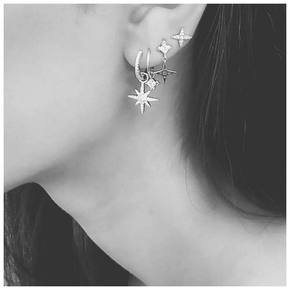 Tiny Star Studs - Silver