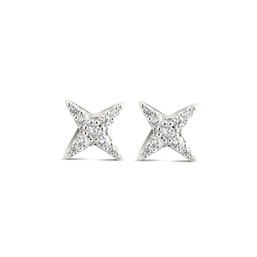 Tiny Star Studs - Silver