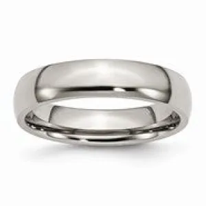 Titanium 5mm Polished Wedding Band Ring