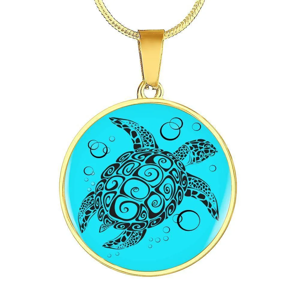 Turquoise Turtle Twist Necklace