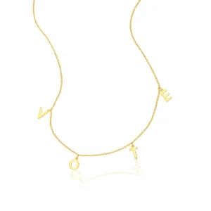 VOTE Dangle Necklace gold