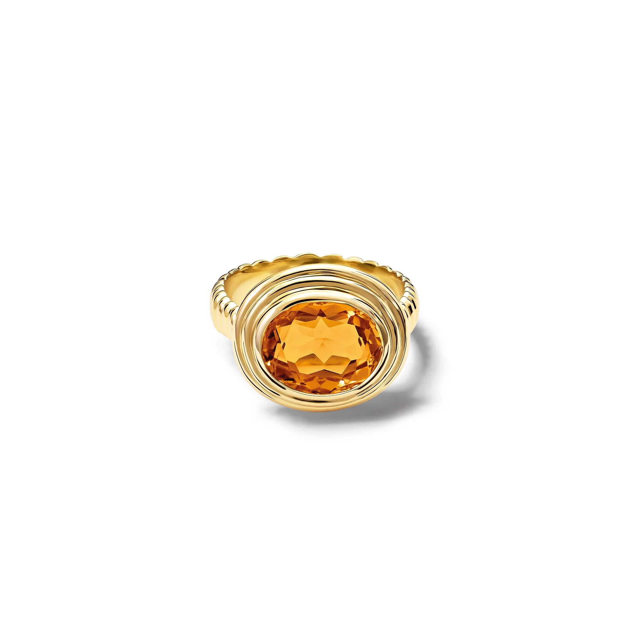 Whirlpool II Ring Yellow Gold - Citrine